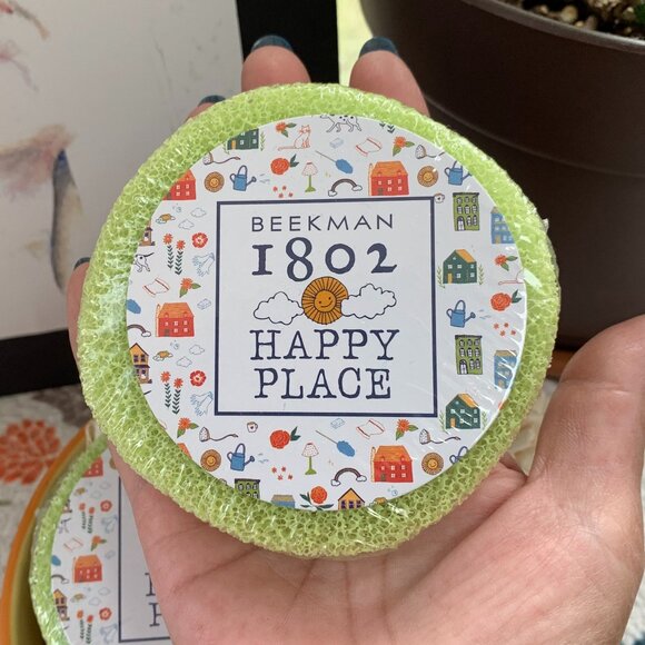 BEEKMAN 1802 Sponge & Washcloth Happy Place Set - Picture 7 of 11